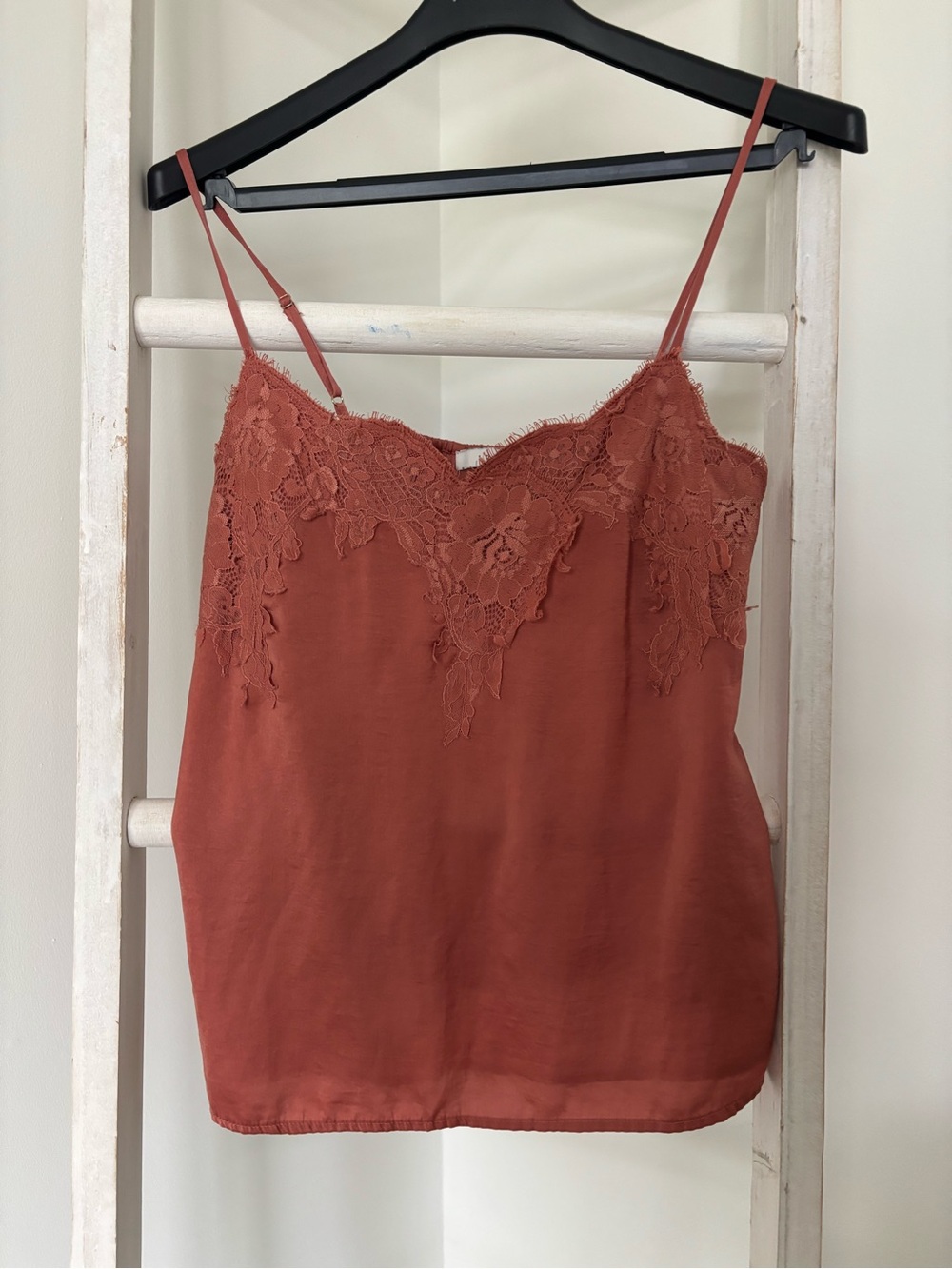 Lush Rust Lace-Trim Camisole
